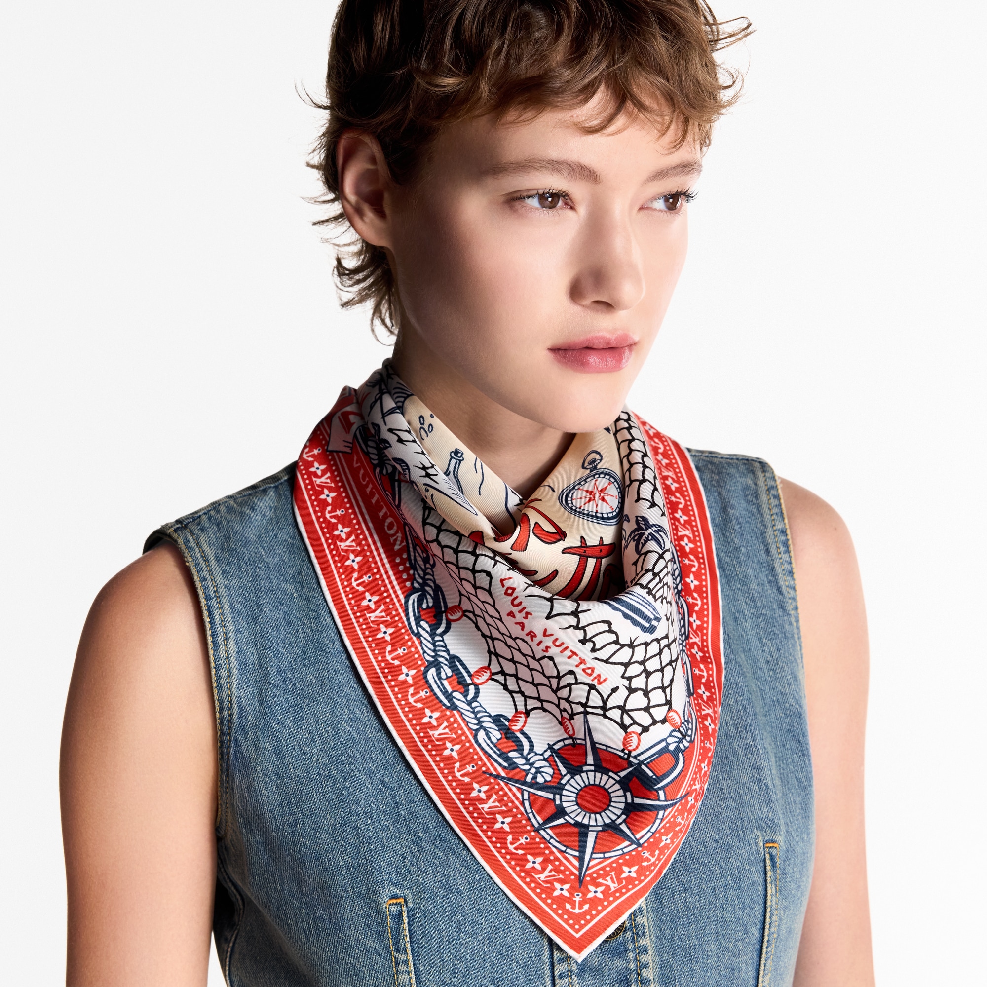 上品☆【Louis Vuitton】カレ70・LVオーシャン トレジャーマップ LV Ocean Treasure Map Square 70 S00 - Women - Accessories